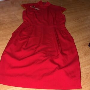 Asian inspired Mini Dress w/ Mandarin Collar Size 6 by Shanghai Tang